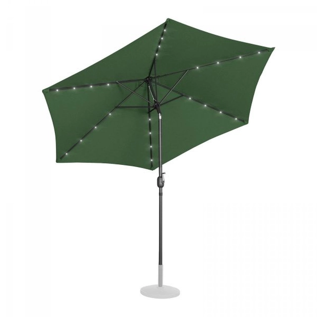 Standing garden umbrella - Ø300 cm - green - LED UNIPRODO 10250124 UNI_UMBRELLA_TR300GRL