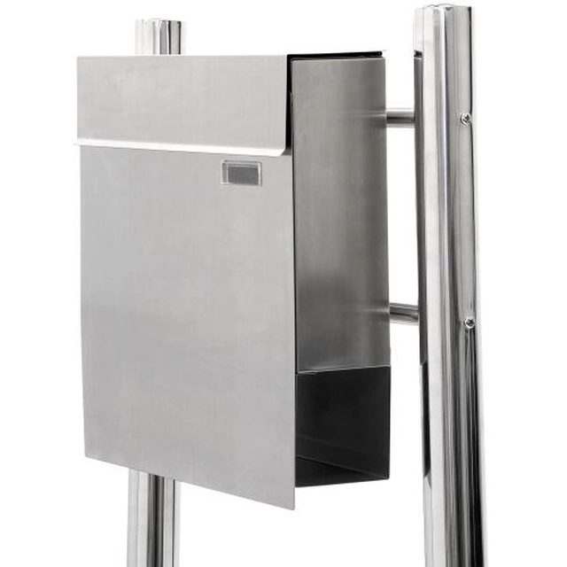 Standing letterbox made of stainless steel