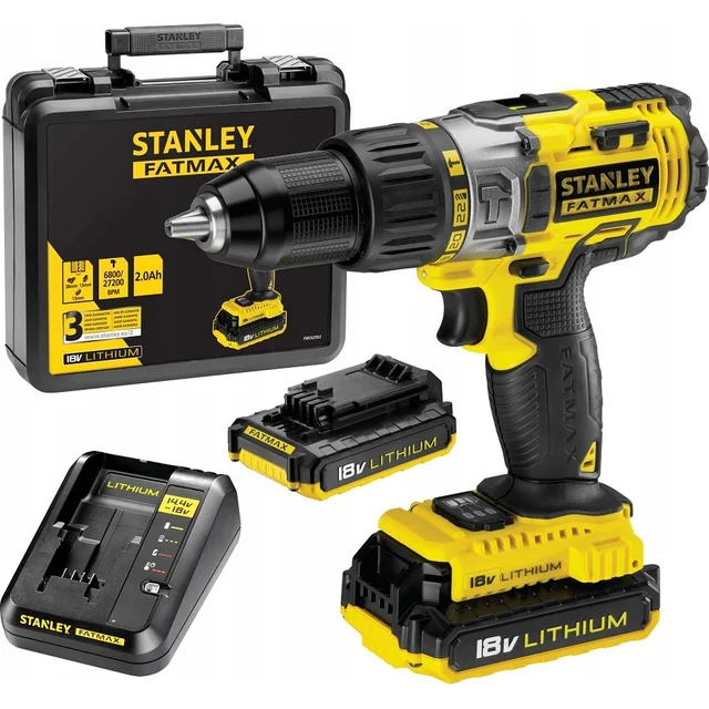 Stanley FATMAX fúró/csavarozó FMC625D2 18V 2x2.0Ah