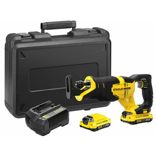 Stanley FatMax SFMCS300D2K-QW cordless hacksaw 18 V | 200 mm | Carbon brush | 2 x 2 Ah battery + charger | In a suitcase