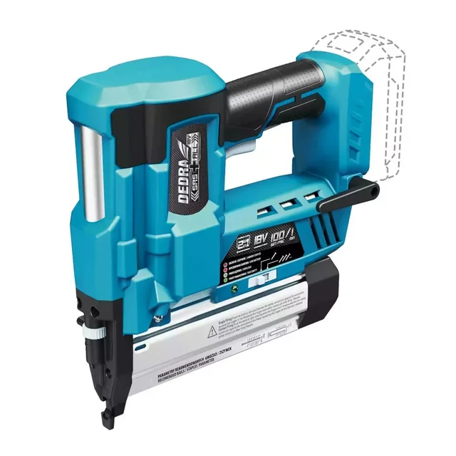 STAPLER, NAILER 2W1, BATTERY-POWERED PNEUMATIC STAPLER DEDRA SAS+ALL DED7053 STAPLES AND NAILS FOR 50MM