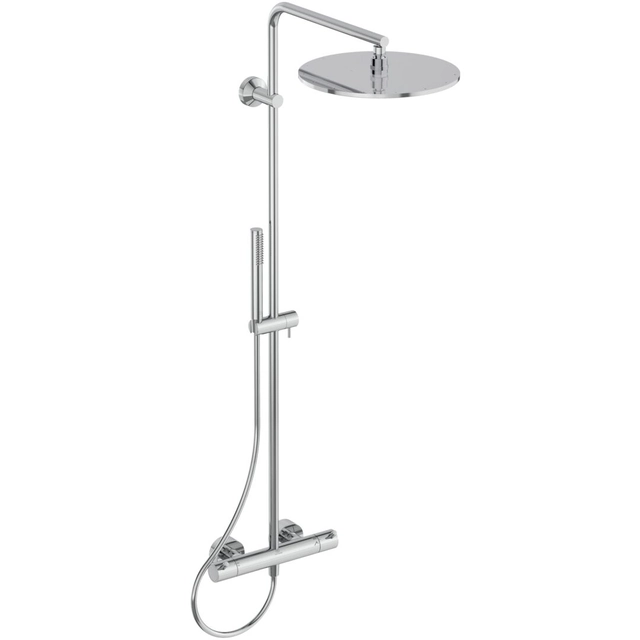 Stationary shower system Ideal Standard Ceratherm T125, with Ø300 head and Stick hand shower, chrome