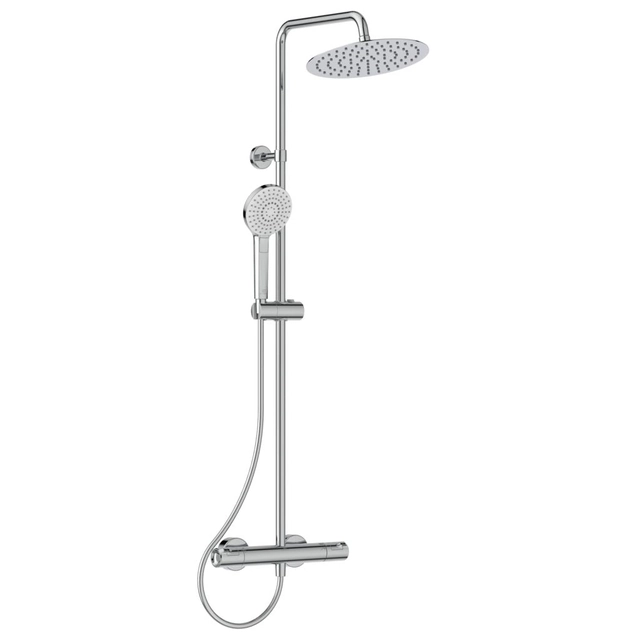 Stationary shower system Ideal Standard Ceratherm T50, with Ø250 overhead and hand shower, chrome