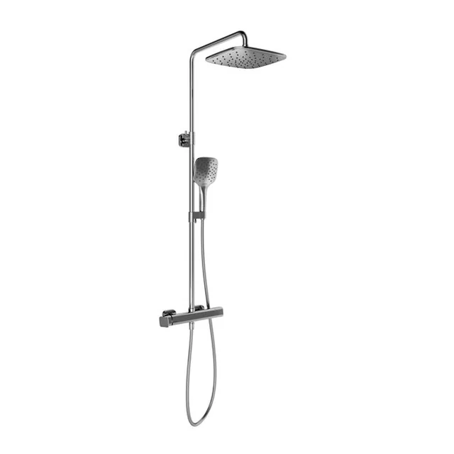 Stationary shower system Ravak 10° Free, TD F 098.00CR with lever faucet and shower set, chrome