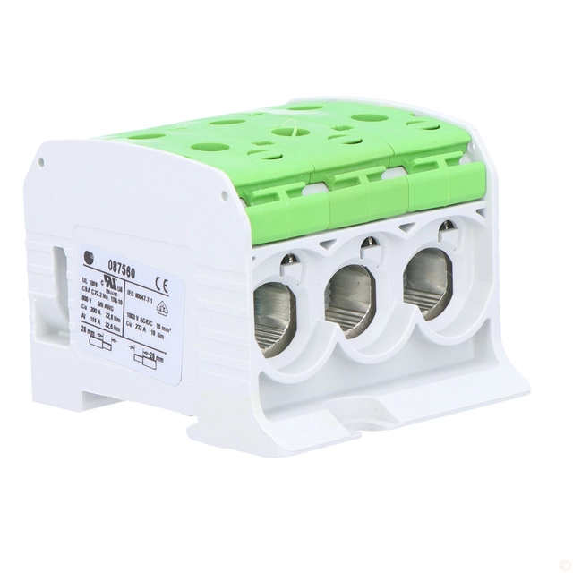 STB 95-3 Bloco terminal de parafuso Al/Cu 87560 SIMBLOCK verde