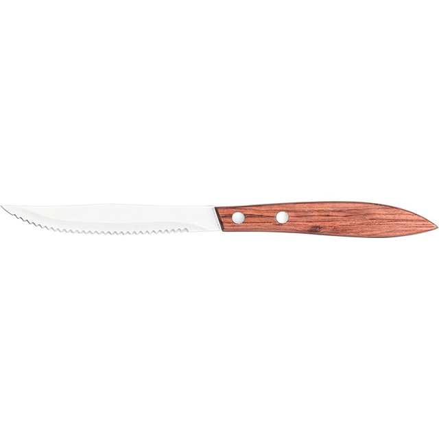 Steak and pizza knife with wooden handle L 110 mm