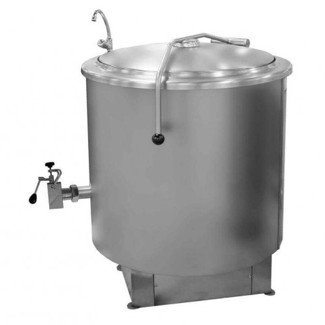 Steam boiling kettle with indirect heating | round | 200 l | max. steam consumption ~70 kg/h | 990x1020x890 mm | RQK-200NR Resto