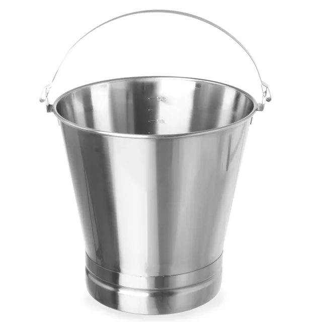 Steel catering bucket for the kitchen with a ring - Hendi 516706
