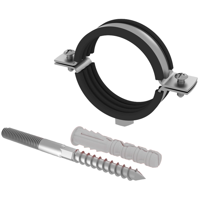 Steel clamp with a rubber gasket and an OSZG-38 screw