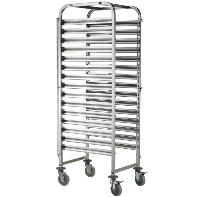 Steel trolley for transporting trays of baking trays 15 x 60x40cm - Hendi 810651