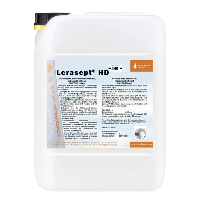 Stockmeier Chemie Lerasept HD hand disinfection with skin protection content: 10 l