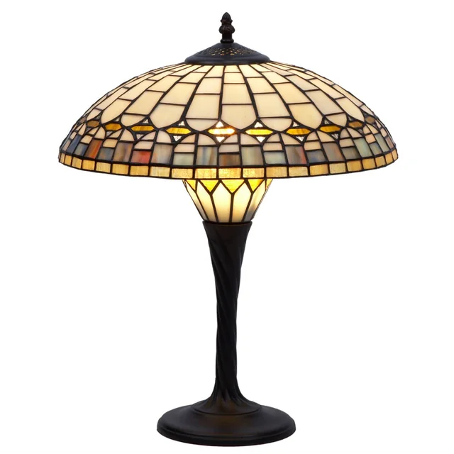 Stolná lampa Viro Quarz Amber Zinok 60 W 40 x 56 x 40 cm