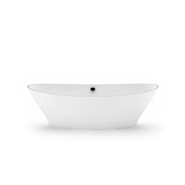 Stone bath Aura Demetra white, 182x89 cm, without overflow