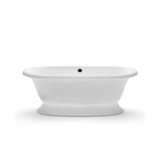 Stone bath Aura Micanto white, 174x79 cm, with overflow