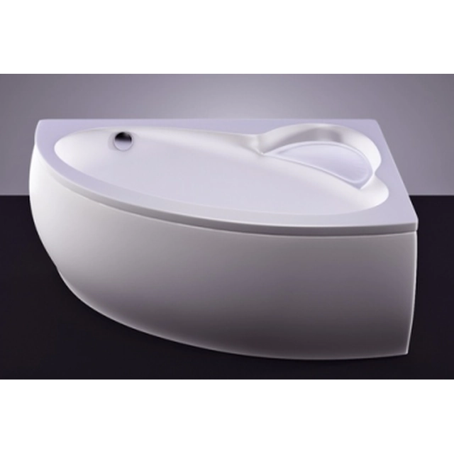 Stone bath Vispool Piccola, 154x100 left white