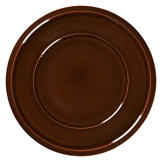 STONE Flat plate, diameter 28 cm, amber