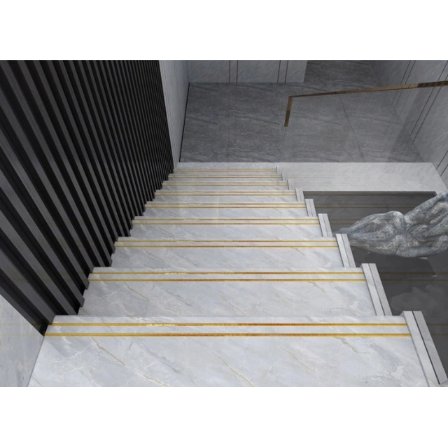 Stone stairs GOLD grooves HIGH GLOSS 120x30