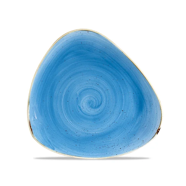 Stonecast Cornflower Blue Plate driehoekig bord "265 mm