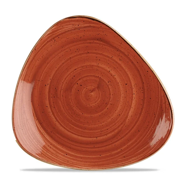 Stonecast Spiced Orange Triangular Plate 265 mm