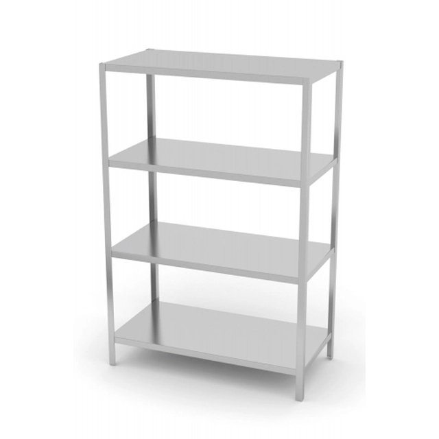 Storage rack 120 x 50 x 180 cm, 4 shelves, stainless steel