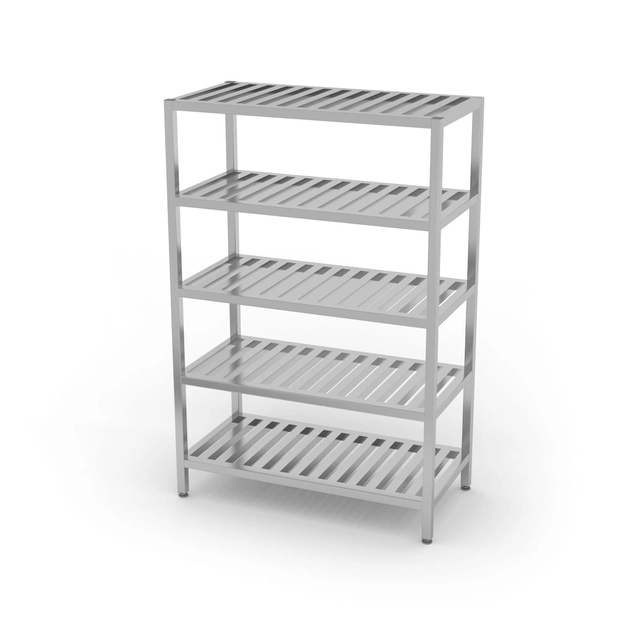 Storage rack, 5 grating shelves | 800x500x1800 mm