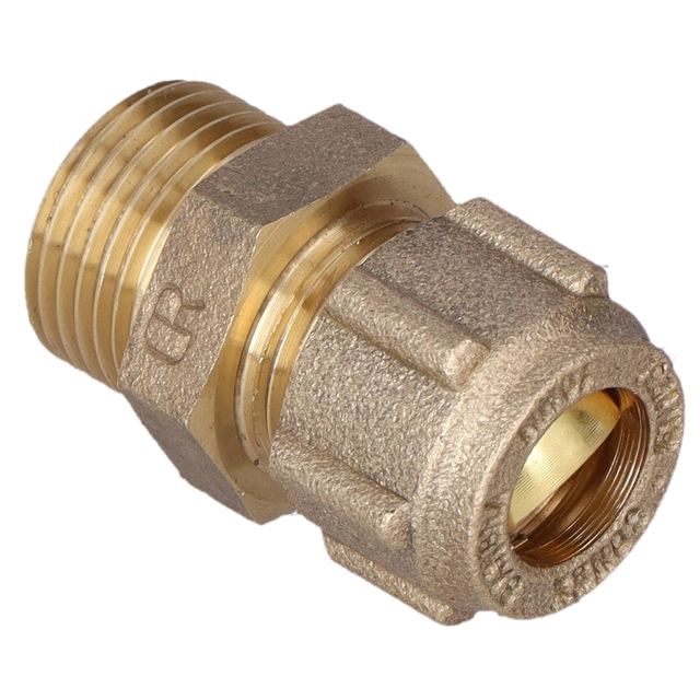 Straight connector, DZR 10 x 3/8 CONEx