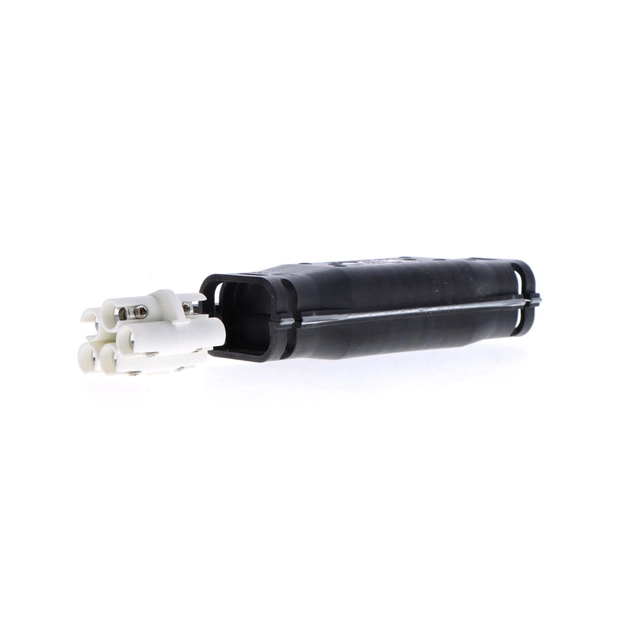 Straight-through gel joint with screw connector (black) EASY 3V