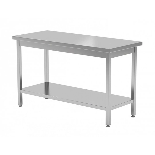 Stredový stôl s policou, priskrutkovaný 1400 x 700 x 850 mm POLGAST 112147SK 112147SK