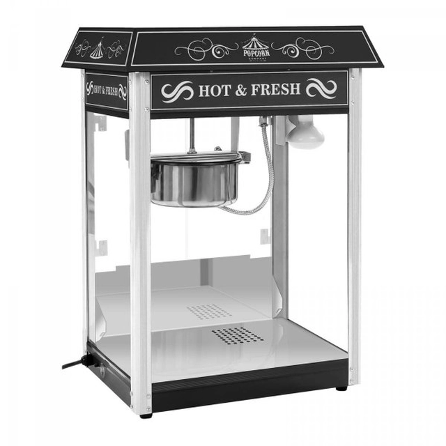 Stroj na popcorn - čierny - americký dizajn ROYAL CATERING 10010545 RCPS-16.2
