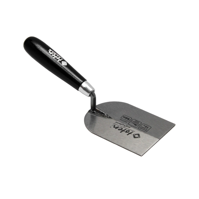 Stucco trowel, spring steel, wood handle, 80 mm TOTEN