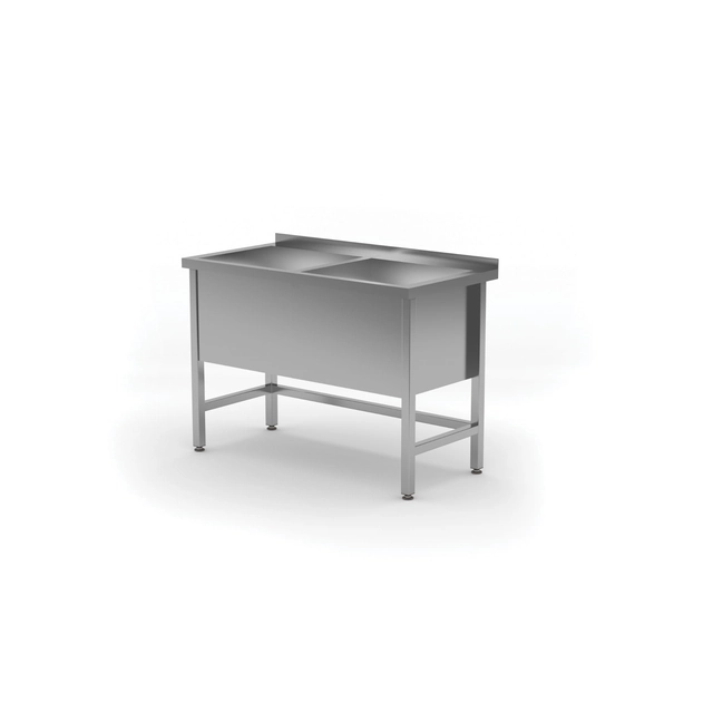 Stůl s dvoukomorovým bazénem - výška komory h = 400 mm | 1300x700x850 / 400 mm