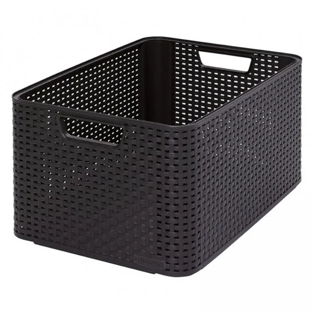 STYLE BOX cutie de depozitare din plastic - L - maro