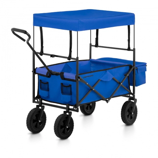 Sulankstomas sodo vežimėlis, mėlynas, iki 100 kg