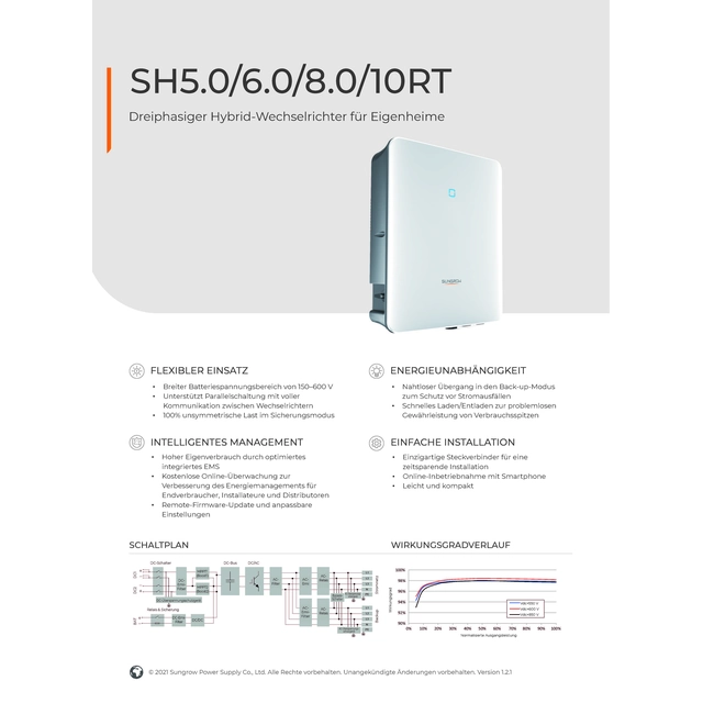 „Sungrow Hybrid HV“ SH10.0RT V112