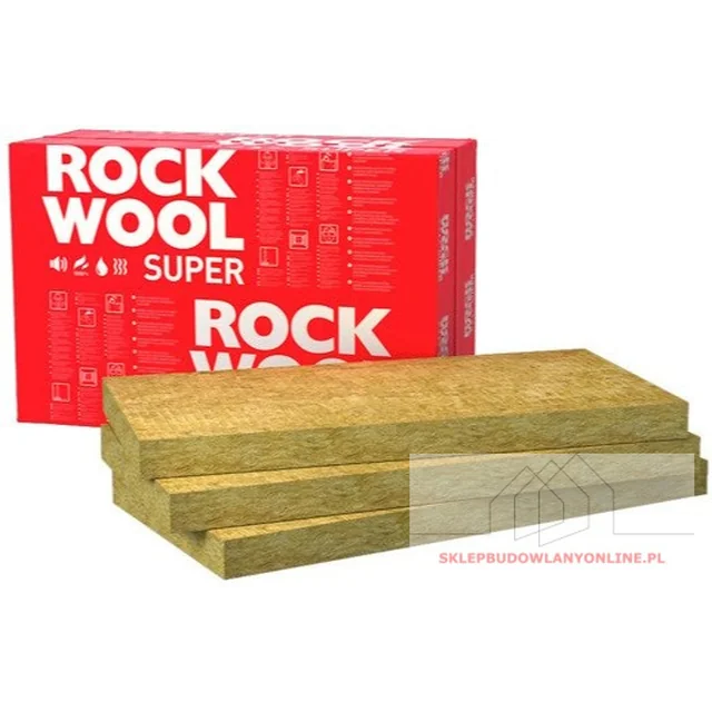 Superrock 100mm akmens vate, lambda 0.035, iepakojums= 4,88 m2 ROCKWOOL