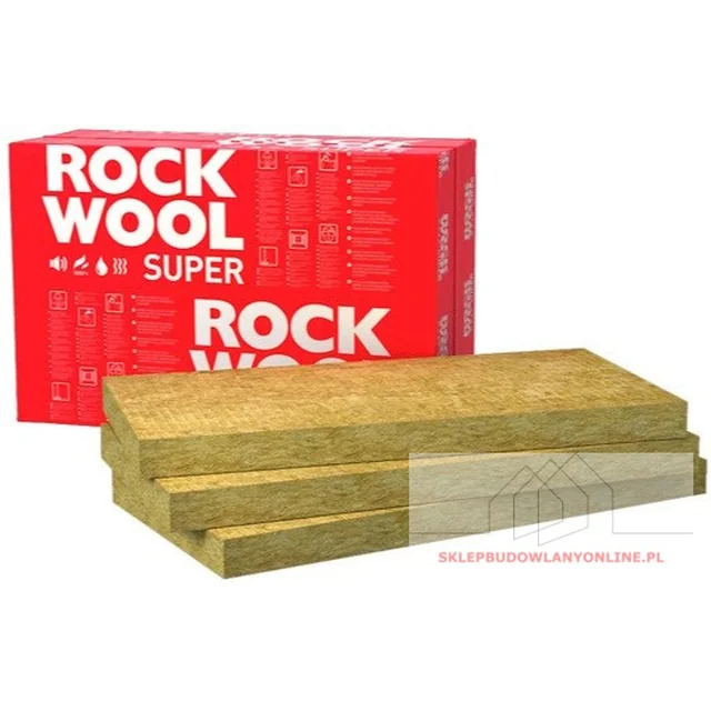 Superrock 100mm laine de roche, lambda 0.035, pack= 4,88 m2 ROCKWOOL