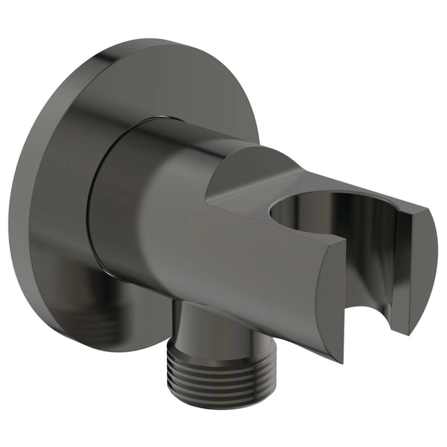 Suport pentru cap de duș de mână Ideal Standard IdealRain, cu conector, Gri magnetic