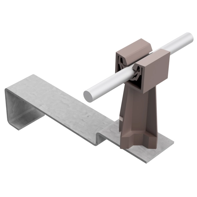 Suport universal pentru țiglă cu un stâlp maro (plastic/oțel galvanizat la cald) /TW/OG/