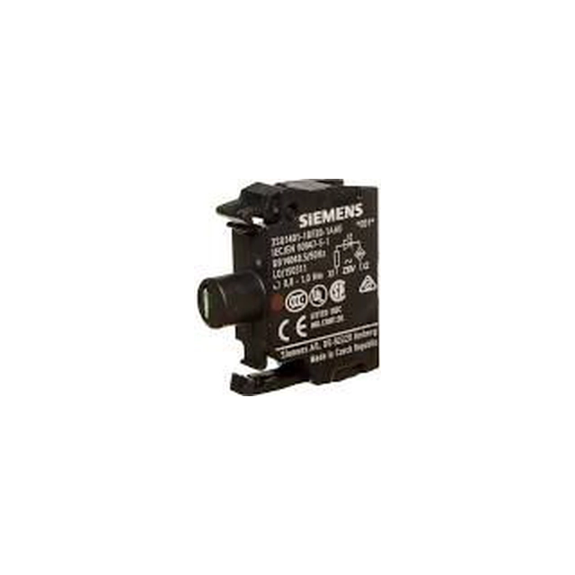 Support LED rouge Siemens 230V AC montage frontal (3SU1401-1BF20-1AA0)