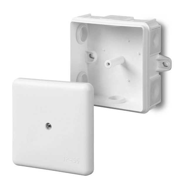 Surface-mounted box 6-wylotowa without insert with ears IP55 5x2.5mm2