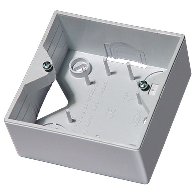 Surface-mounted installation box for sockets of the AKCENT WHITE series