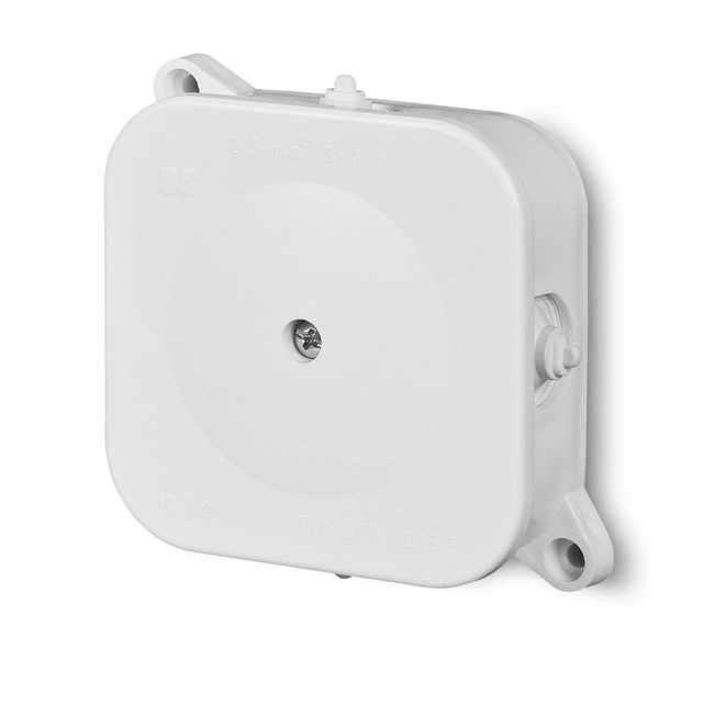 Surface-mounted junction box with insert, IP42, square