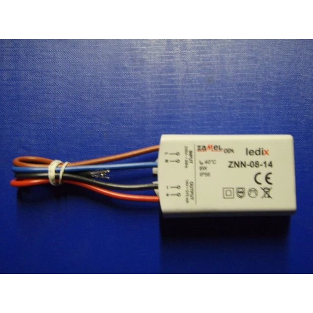 Surface-mounted LED power supply 14V DC 8W, type:ZNN-08-14