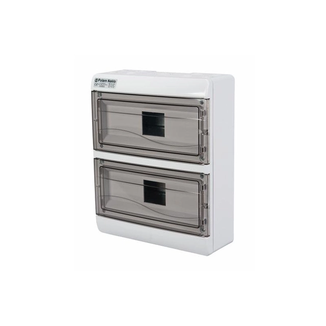 Surface-mounted switchgear 8x16+20x10mm2, 26 modules (2x13), PE+N terminals with doors IP55