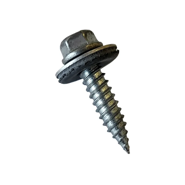 Șurub pentru tablă subțire cu cap hexagonal și șaibă de etanșare, 6,0 x 25 mm