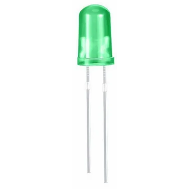 Светодиод 5MM зелен от 2,3 V до 2,5 V 10 бр.
