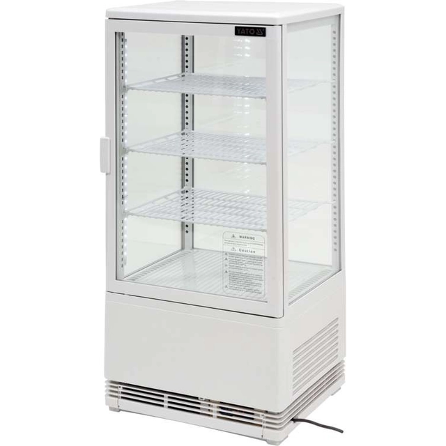 Свободностояща хладилна витрина YATO с вместимост 78L бяла 42x38x96cm Yato YG-05055