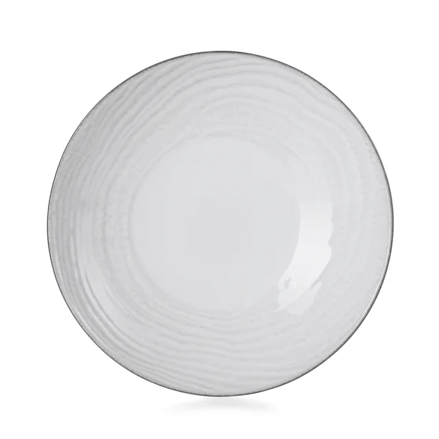 SWELL Piatto fondo 24,2 cm bianco sabbia I