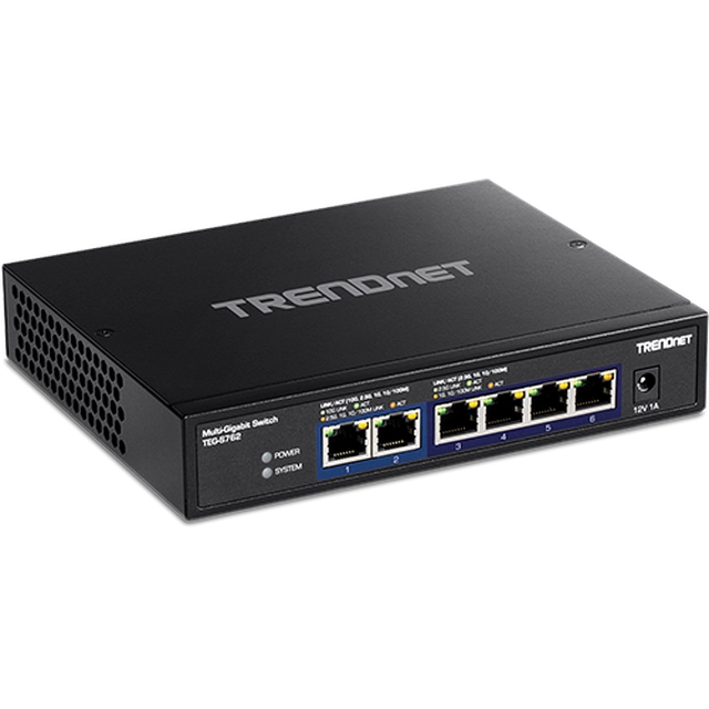 Switch 6 ports, 4 x 2.5G et 2 x 10G , Sans ventilateur - TRENDnet TEG-S762