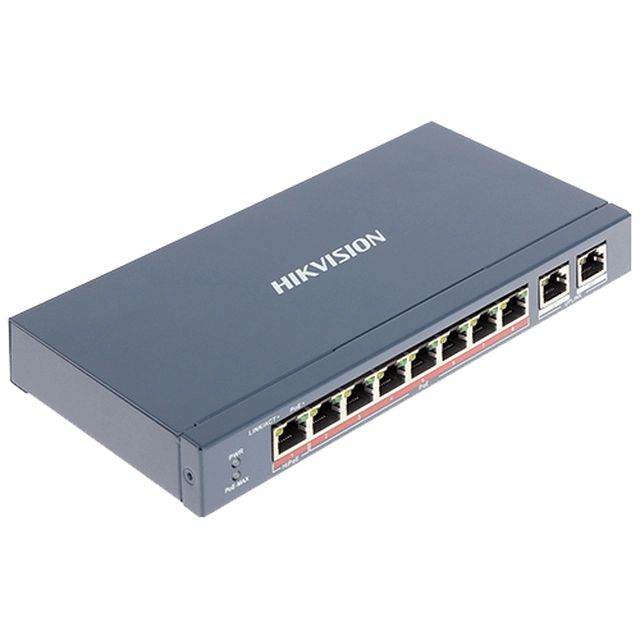 Switch 8 PoE+ ports, 2 uplink ports - HIKVISION